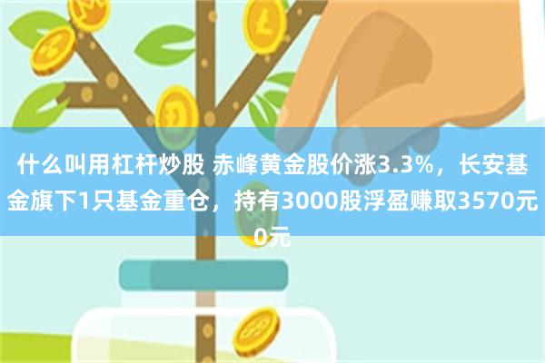 什么叫用杠杆炒股 赤峰黄金股价涨3.3%，长安基金旗下1只基金重仓，持有3000股浮盈赚取3570元