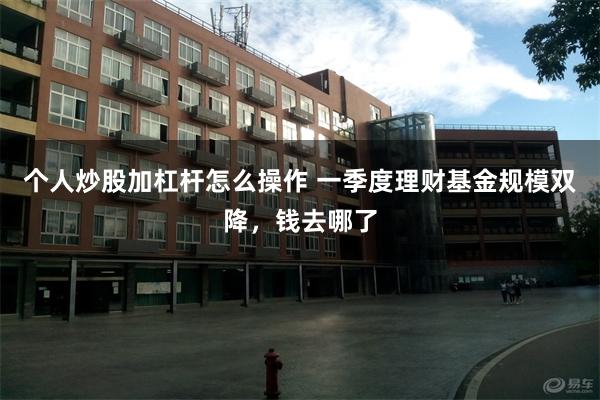 个人炒股加杠杆怎么操作 一季度理财基金规模双降，钱去哪了