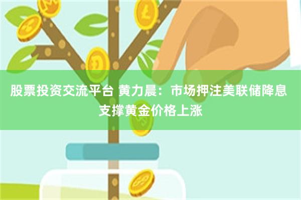 股票投资交流平台 黄力晨：市场押注美联储降息 支撑黄金价格上涨