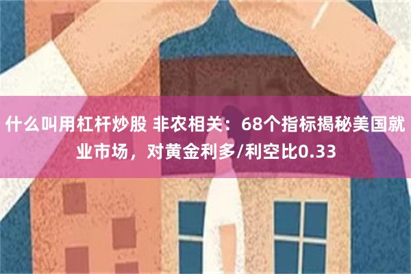 什么叫用杠杆炒股 非农相关：68个指标揭秘美国就业市场，对黄金利多/利空比0.33