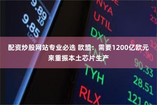 配资炒股网站专业必选 欧盟：需要1200亿欧元来重振本土芯片生产