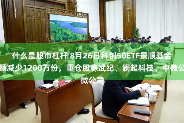 什么是股市杠杆 8月26日科创50ETF景顺基金份额减少1200万份，重仓股寒武纪、澜起科技、中微公司