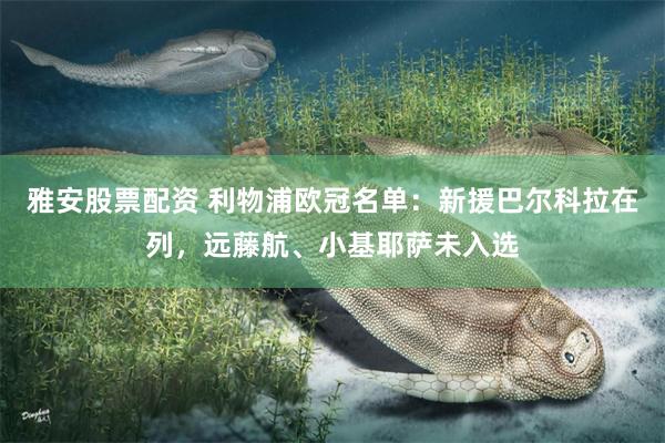 雅安股票配资 利物浦欧冠名单：新援巴尔科拉在列，远藤航、小基耶萨未入选