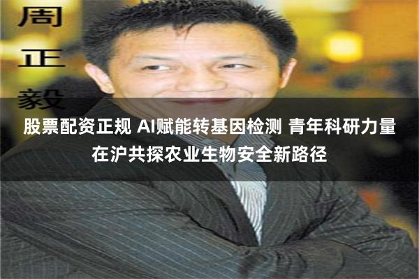股票配资正规 AI赋能转基因检测 青年科研力量在沪共探农业生物安全新路径